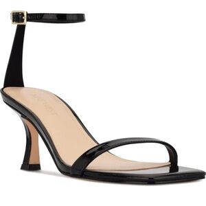 Nine West Rani Ankle Strap Sandal - Black Patent